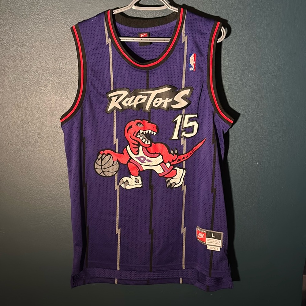 Vintage Nike NBA T.O. Raptors HOF’er Vince Carter Jersey Size Large +2 Length